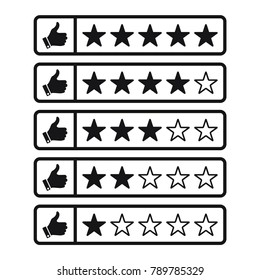 set of star rating, consumer rating icon, star rating vector icon 