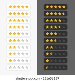 Set Of Star Rating Symbols