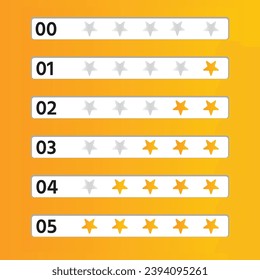 set of star rating symbols, rating stars set, Five star rating vector in flat style design isolated on background, review star vector design. Feedback, Review, and rate us concept