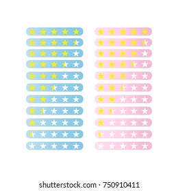 Set Of Star Rating. Vector Illustration