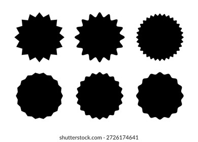 Set estrella en forma de pegatinas Vector