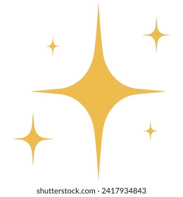 Conjunto de formas estrella aisladas en fondo blanco.