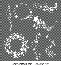 Set of star sparklings creative art element
