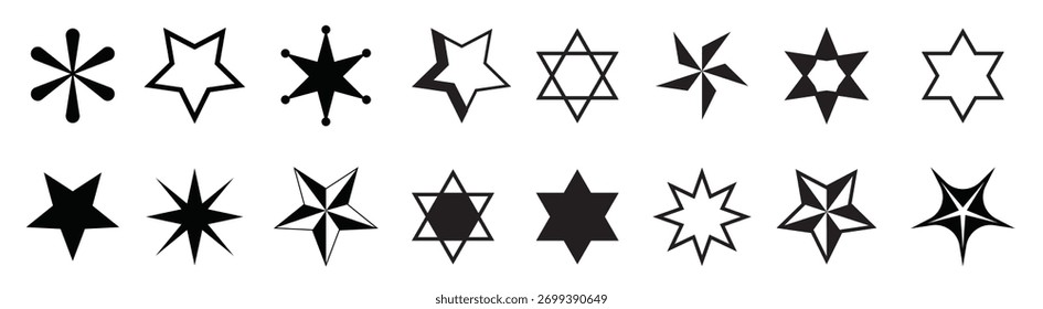Conjunto de Ilustración vectorial de estrella
