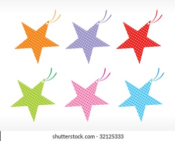set of star vector tags