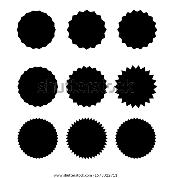 Set Starburst Badges Icon Sunburst Stickers Stock Vector (Royalty Free ...