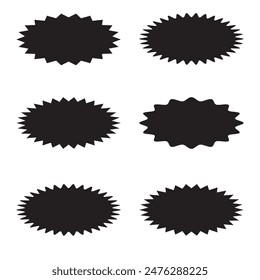  Set of starburst badges icon, vector, icon.  Set of stickers and labels design,  sunburst, shine, stamp, decoration, vintage sunburst,  Vector illustration.