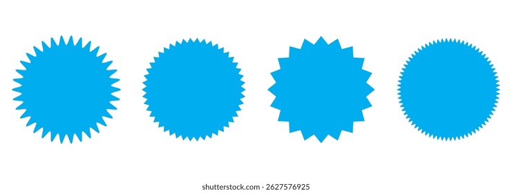 set of starburst icon, starburst badges vector icon. sale or discount sticker, Special offer price tag icon. Blank sale stickers design on white background eps 10.