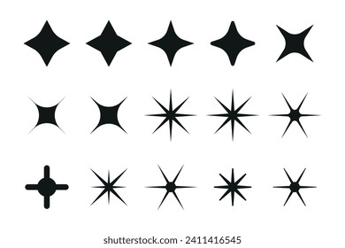 Set of starburst price sticker, sale or discount sticker, sunburst badges icon. Stars shape with different number of rays. Special offer price tag. starburst promotional badge set
