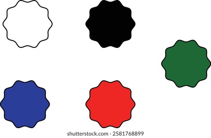 Set of starburst shapes in various styles and designs, including wavy, spiked, and circular patterns, ideal for creative projects and graphic design with transparent background." - Powered by Shutterstock - Get 15% off with code: PIKWIZARD15
