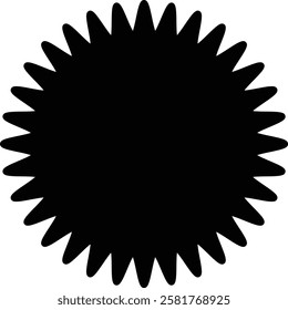 Set of starburst shapes in various styles and designs, including wavy, spiked, and circular patterns, ideal for creative projects and graphic design with transparent background."