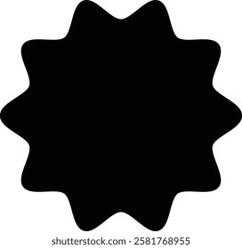 Set of starburst shapes in various styles and designs, including wavy, spiked, and circular patterns, ideal for creative projects and graphic design with transparent background."