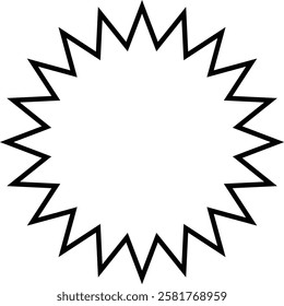 Set of starburst shapes in various styles and designs, including wavy, spiked, and circular patterns, ideal for creative projects and graphic design with transparent background."