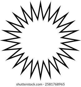 Set of starburst shapes in various styles and designs, including wavy, spiked, and circular patterns, ideal for creative projects and graphic design with transparent background."
