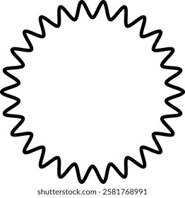 Set of starburst shapes in various styles and designs, including wavy, spiked, and circular patterns, ideal for creative projects and graphic design with transparent background."
