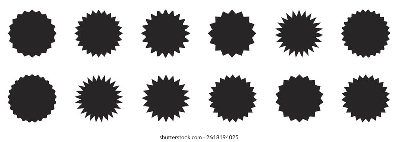 Set of starburst, sunburst badges. Best for sale sticker, price tag, quality mark.