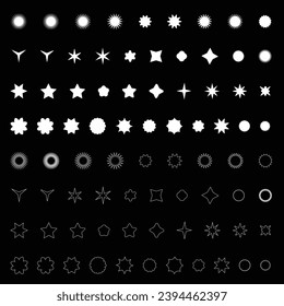 Set of starburst, sunburst badges. Special offer sale tag, discount offer price label, symbol for advertising campaign in retail, sale promo marketing, discount sticker, ads offer on shopping day.