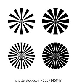 Set of starburst. sunburst radial. burst beams.sun rays. sunburst element. explosion. fireworks black rays. radial stripes. circular sunburst round shape