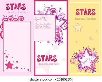 set of stars blank sign - collection vector