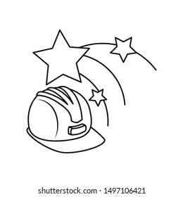 set of stars with helmet secure