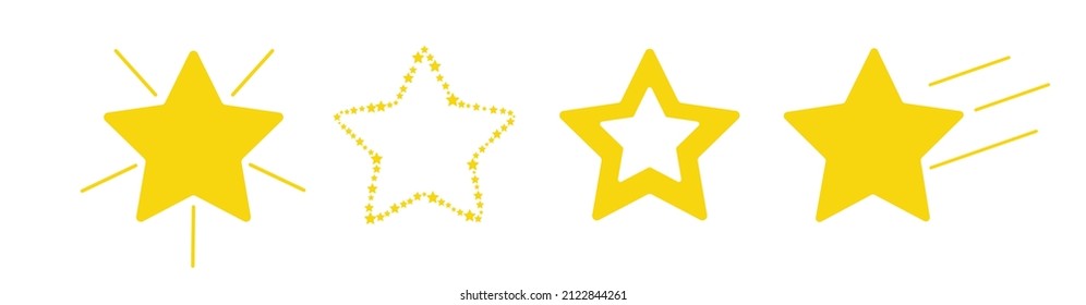 Set of stars icon. Star icons. Rating stars web collection. Vector illustration.