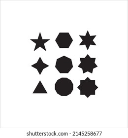 set stars icon vector illustration symbol