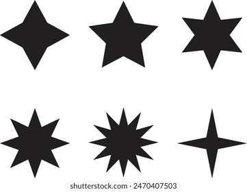 Conjunto de estrellas sobre fondo blanco, formato de Vector, Celebraciones