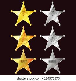 set of stars sheriff signs