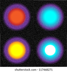 Set of stars in space