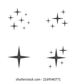 Satz Sterne Funkeln, flaches Design