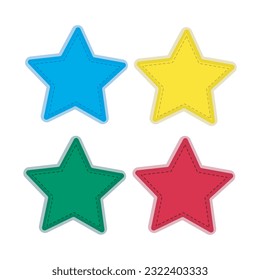 set of stars for student marks, ratings. vector illustration.