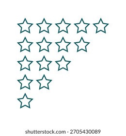 um conjunto de estrelas para usar em comentários e pesquisas