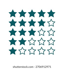 Un conjunto de estrellas para usar en comentarios y búsquedas