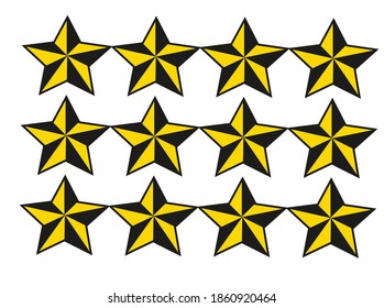 conjunto de estrellas vectorial - eps 10