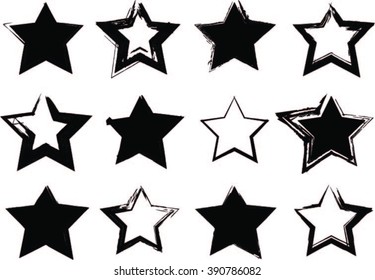 Set Of Stars . Vector Stars . Grunge Stars . Distressed Stars . Hexagon Stars . Splash Stars . Retro Stars . Star Signs . Star Symbols 