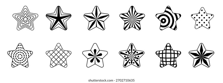 Conjunto de estrellas Ilustración vectorial