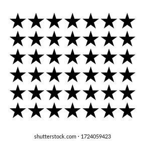 Set of Stars Vector Line Icons.