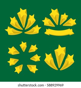 A set of stars. Yellow stars 
