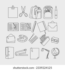 Set Of Stationary Doodle Icon