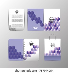 set stationary template with office documents