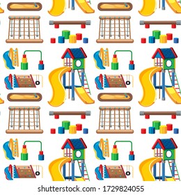 Conjunto de herramientas estacionarias e ilustraciones sin fisuras de la escuela