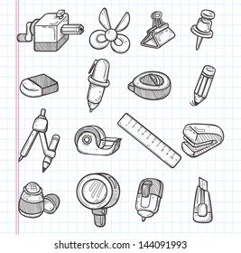 set of stationery icons