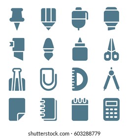 Set of stationery icons. Vector illustration