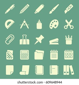 Set of stationery icons. Vector illustration