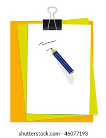 A set of stationery for the office. Vector illustration