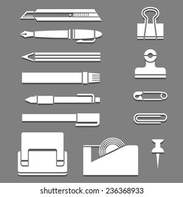 Set of Stationery Vector great for any use. Vector EPS10.