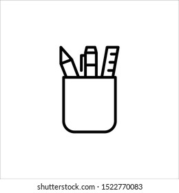 Set Stationery Vector Icon Eps10
