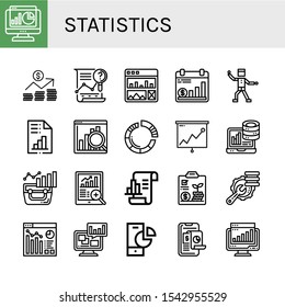 Set of statistics icons. Such as Statistics, Graph, Analysis, Web analytics, Analytics, Funky, Pie chart, Data analytics, Optimization, Chart , statistics icons