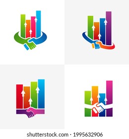 Set of Stats Deal logo vector template, Creative Deal logo design concepts