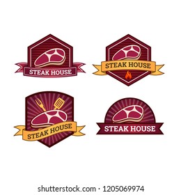 Set of Steak House Logo Template
